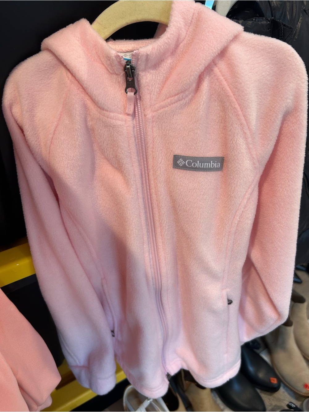 Columbia Girls Light Pink Fleece Zip Hoodie